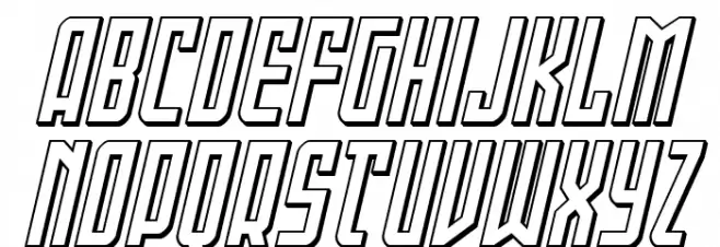 Gotham Knights Mid 3D Italic Schriftart Groß