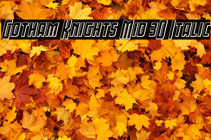 Gotham Knights Mid 3D Italic Example 1