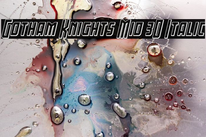Gotham Knights Mid 3D Italic Example 3