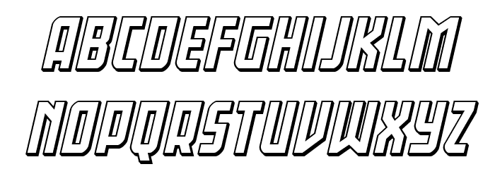 Gotham Knights Mid 3D Italic Font LOWERCASE