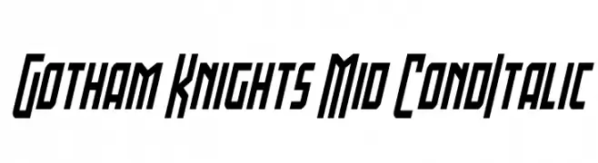 Gotham Knights Mid CondItalic  Frei Schriftart Herunterladen