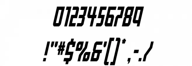 Gotham Knights Mid CondItalic Font OTHER CHARS