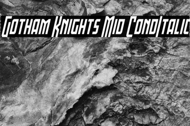 Gotham Knights Mid CondItalic Font examples