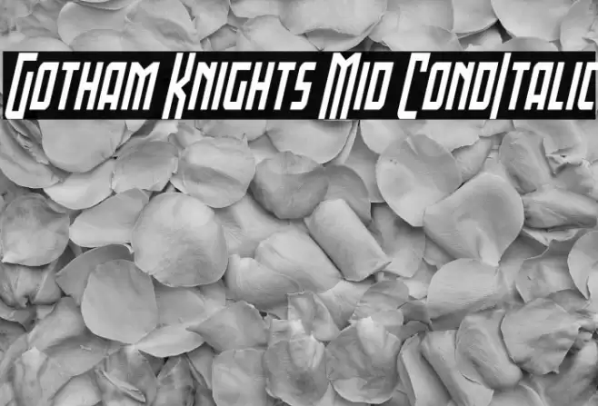 Gotham Knights Mid CondItalic Font examples