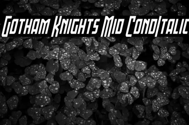 Gotham Knights Mid CondItalic Font examples