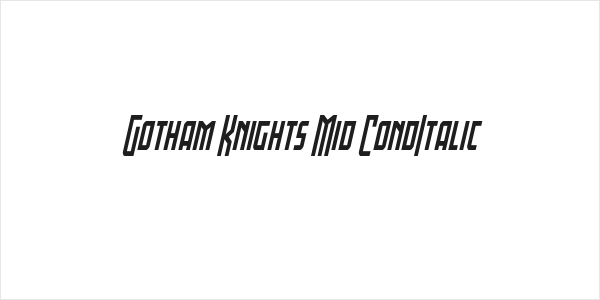 Gotham Knights Mid CondItalic Logo