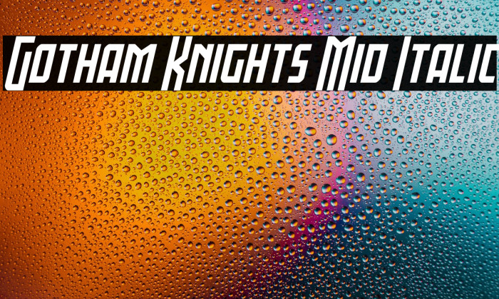 Gotham Knights Mid Italic Example 2