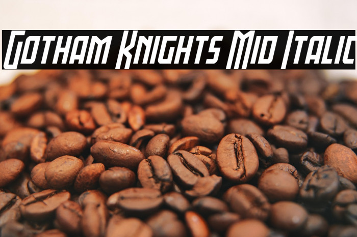 Gotham Knights Mid Italic Example 3