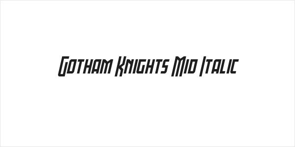 Gotham Knights Mid Italic Logo