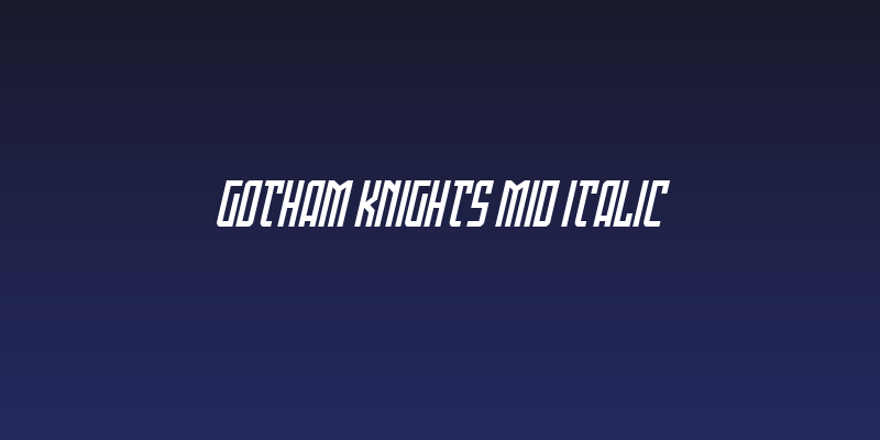 Gotham Knights Mid Italic Social Header