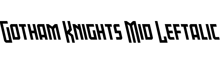 Gotham Knights Mid Leftalic  Frei Schriftart Herunterladen