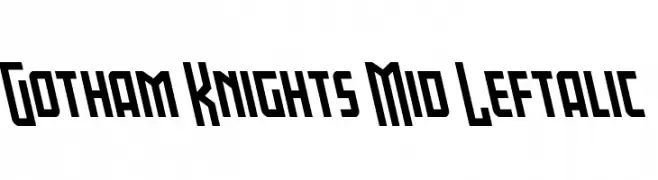 Gotham Knights Mid Leftalic  Frei Schriftart Herunterladen