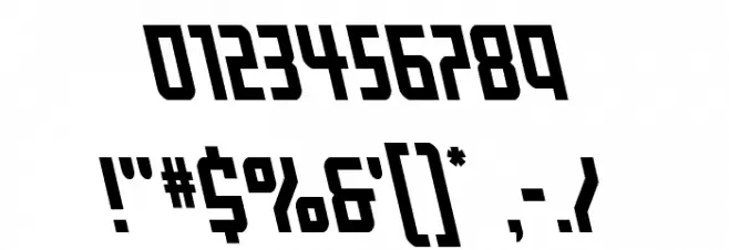 Gotham Knights Mid Leftalic Font OTHER CHARS