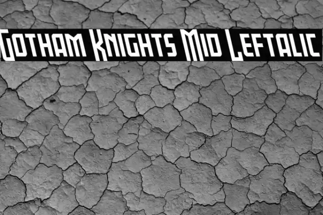 Gotham Knights Mid Leftalic Font examples