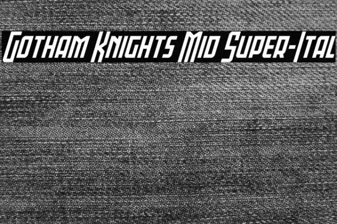 Gotham Knights Mid Super-Ital Font examples