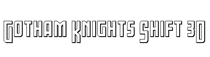 Gotham Knights Shift 3D  免费字体下载