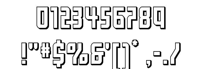 Gotham Knights Shift 3D Font OTHER CHARS