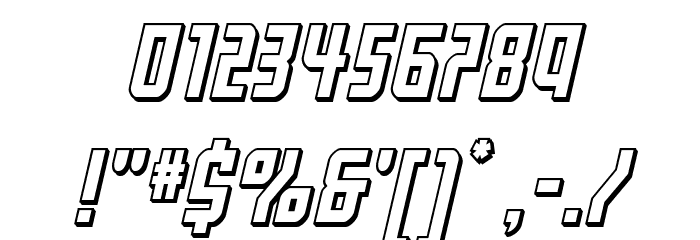 Gotham Knights Shift 3DItalic Font OTHER CHARS