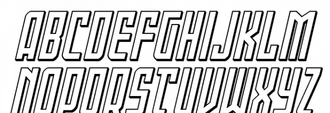 Gotham Knights Shift 3DItalic Schriftart Groß
