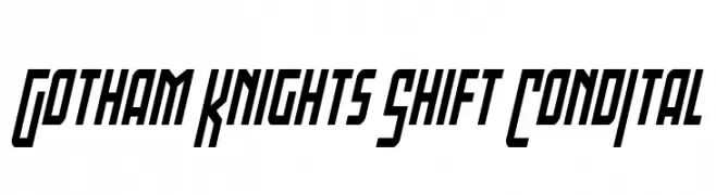 Gotham Knights Shift CondItal  Frei Schriftart Herunterladen