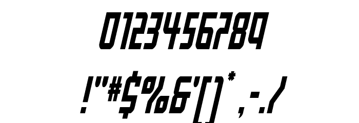 Gotham Knights Shift CondItal Font OTHER CHARS