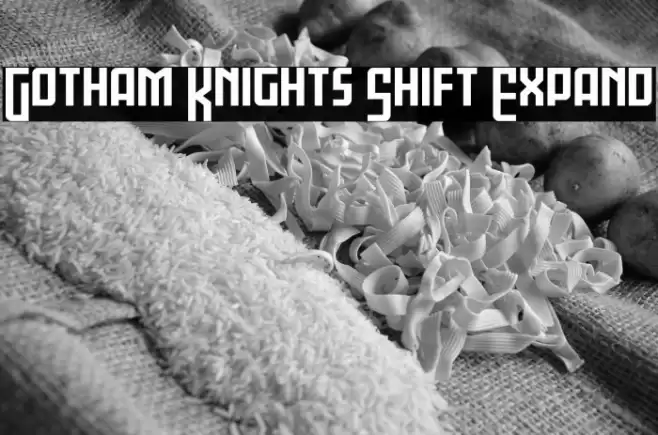 Gotham Knights Shift Expand Font examples