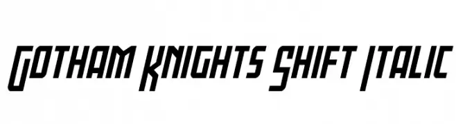 Gotham Knights Shift Italic  Frei Schriftart Herunterladen