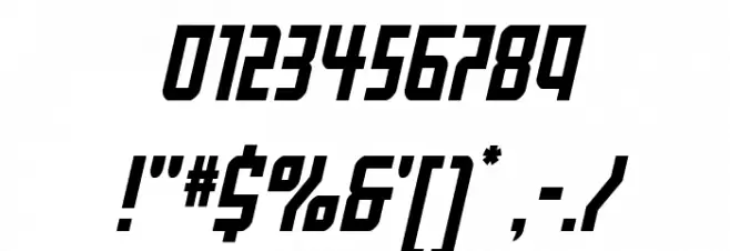 Gotham Knights Shift Italic Font OTHER CHARS
