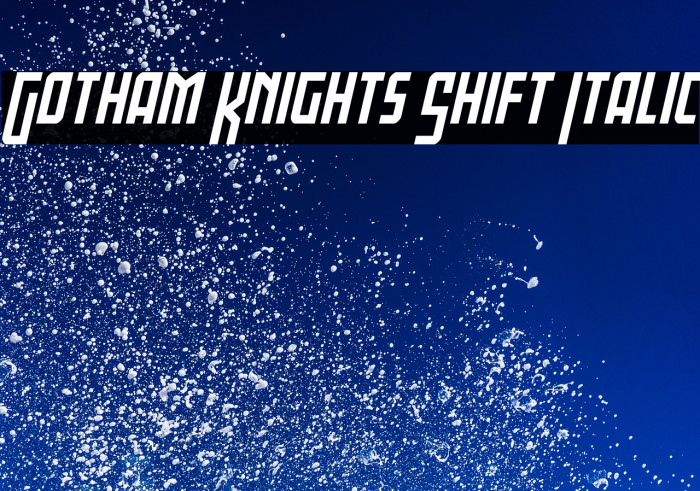 Gotham Knights Shift Italic Example 1