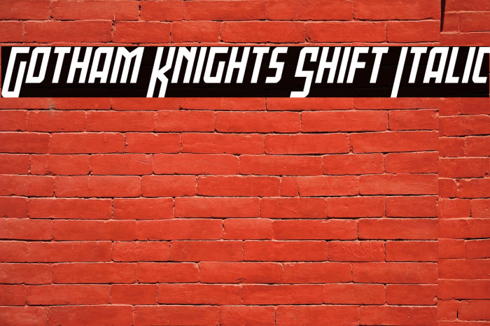 Gotham Knights Shift Italic Example 3