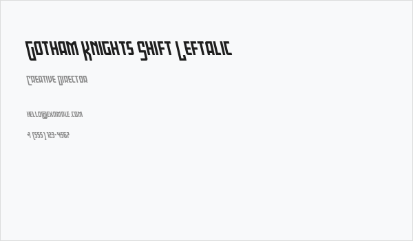 Gotham Knights Shift Leftalic Business Card