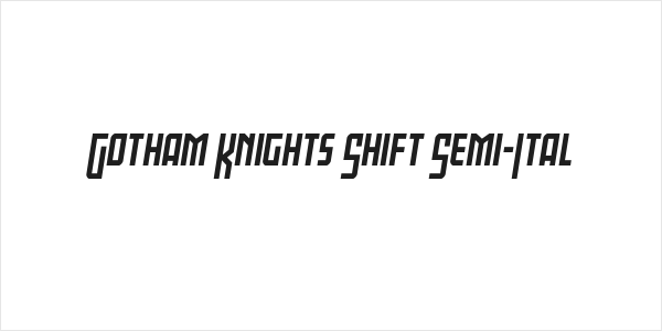 Gotham Knights Shift Semi-Ital Logo