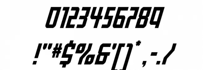 Gotham Knights Shift SuperItal Font OTHER CHARS