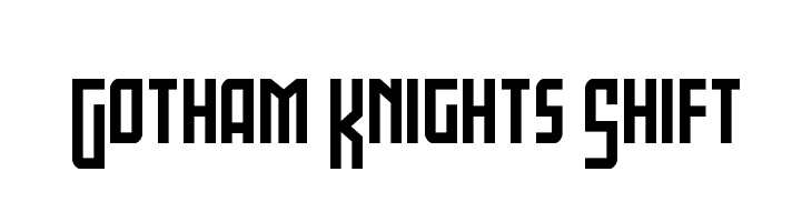 Gotham Knights Shift  font caratteri gratis