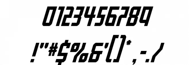 Gotham Knights Super-Italic Font OTHER CHARS