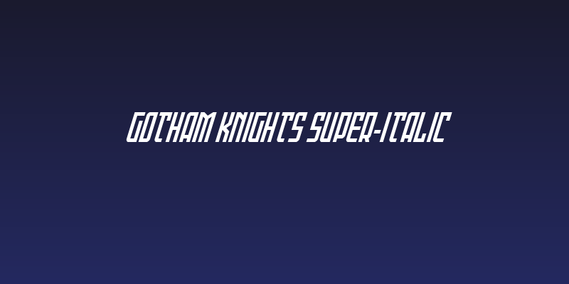 Gotham Knights Super-Italic Social Header