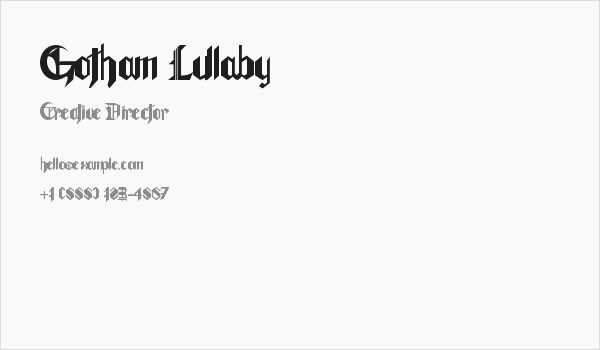 Gotham Lullaby Business Card