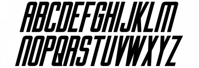 Gotham Nights Bold Italic Caratteri MAIUSCOLE