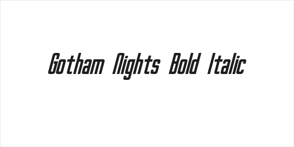 Gotham Nights Bold Italic Logo