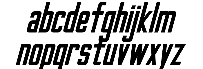 Gotham Nights Bold Italic Font LOWERCASE