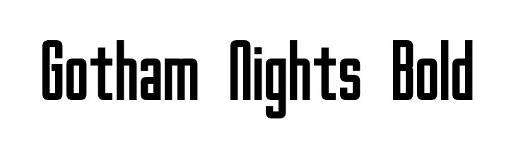 Gotham Nights Bold Font