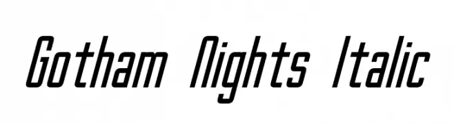 Gotham Nights Italic  Descarca Fonturi Gratis