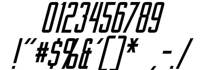 Gotham Nights Italic Font OTHER CHARS