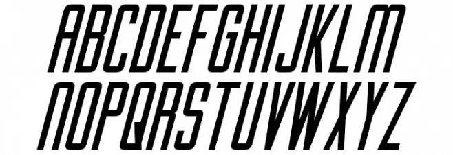 Gotham Nights Italic फ़ॉन्ट अपरकेस