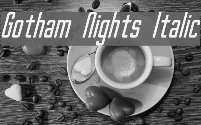 Gotham Nights Italic  examples