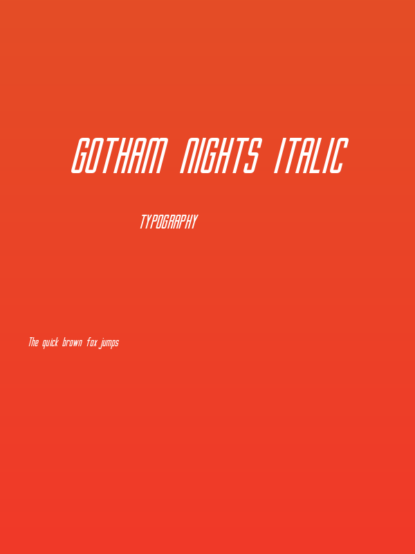 Gotham Nights Italic Poster