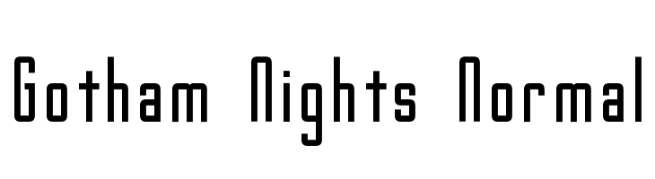 Gotham Nights Normal  Скачать бесплатные шрифты
