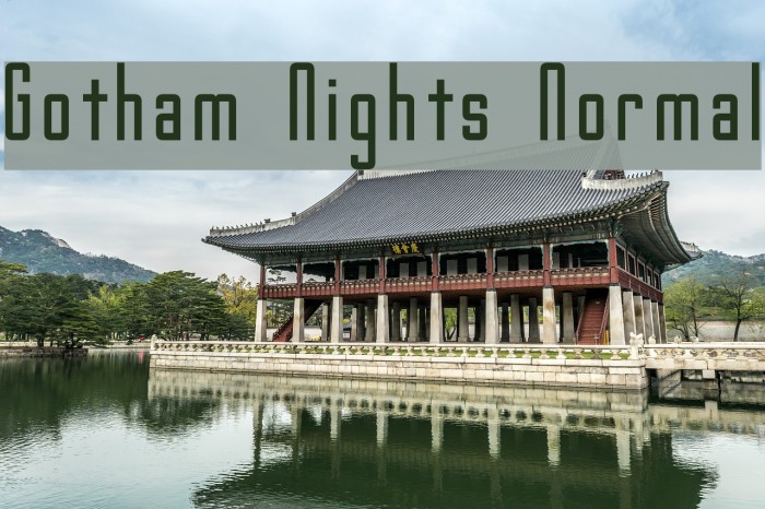 Gotham Nights Normal Font examples