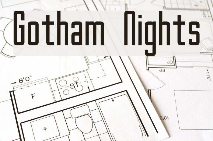 Gotham Nights Font examples