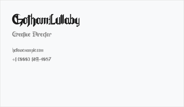 GothamLullaby Business Card